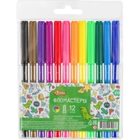 Фломастеры Отличник 12цв., вентилир., смыв., блист. упак