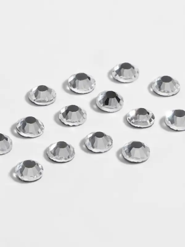 Стразы термоклеевые «Круг», стеклянные, d=3.2 мм, 100 шт., цвет серебряный