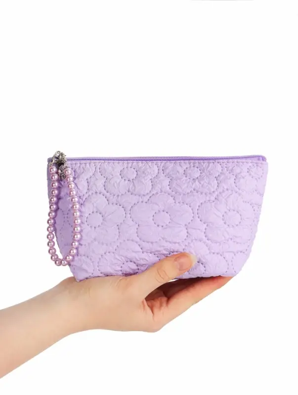 Косметичка дор Цветок 22*6*16, отд на молнии, сиреневый