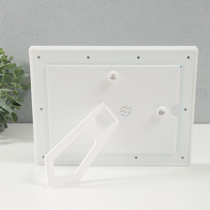 Фоторамка пластик 13х18 см  Фоторамка пластик 13х18 см "Цветочная" голубая 23х2х18 см