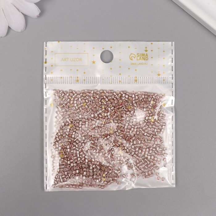 Бисер стекло 11/0  Бисер стекло 11/0 "Цилиндр. Светло-золотой глянец" 10 гр