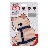 VETTA Шлейка для домашних животных, полиэстер, 1 см, обхват шеи 16.5-27 см, обхват груди 21-35 см