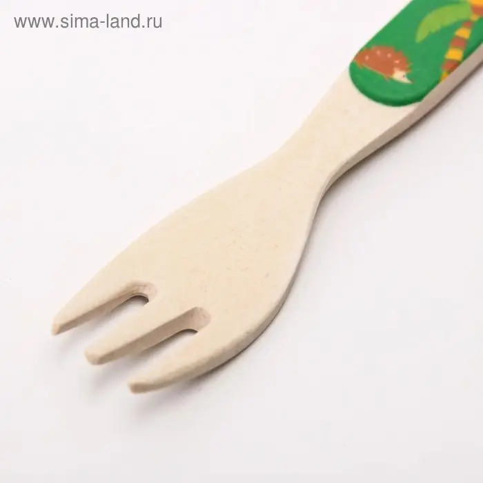 Вилка для кормления, бамбук, МИКС Вилка для кормления, бамбук, МИКС