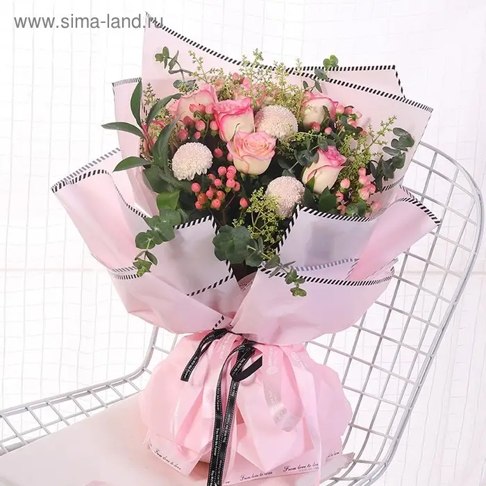 Плёнка матовая с рисунком «Романтическое послание», белая, 60×60 см