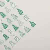 Бумага упаковочная тишью &laquo;Ёлочки&raquo;, 50 х 66 см