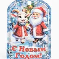 Доска разделочная сувенирная &laquo;Символ года. С Новым Годом&raquo;, 27.5&times;19.5&times;0.6 см, дерево, голубая