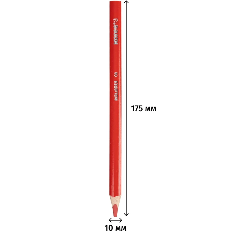 Карандаши цветные KOLORES трехгр. JUMBO 12шт/наб,точилка,карт.тубус 93515