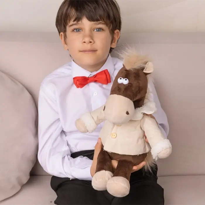 Мягкая игрушка «Конь Василий в дубленке», 27 см