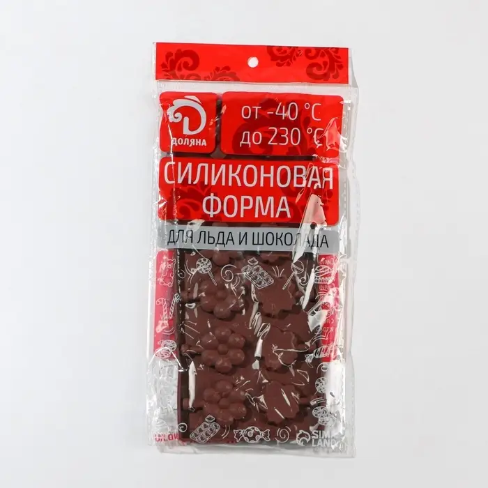 Форма для леденцов Доляна &laquo;Цветы&raquo;, силикон, 25&times;10.5&times;1 см, 12 ячеек (3.2&times;3 см), с палочками, МИКС