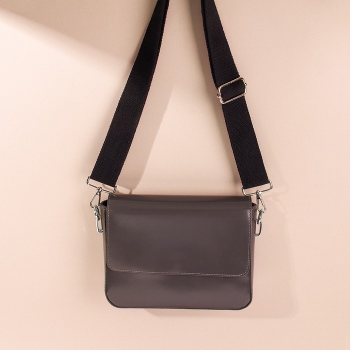 Ручка для сумки, стропа, 139 ± 3 × 3,8 см, цвет чёрный