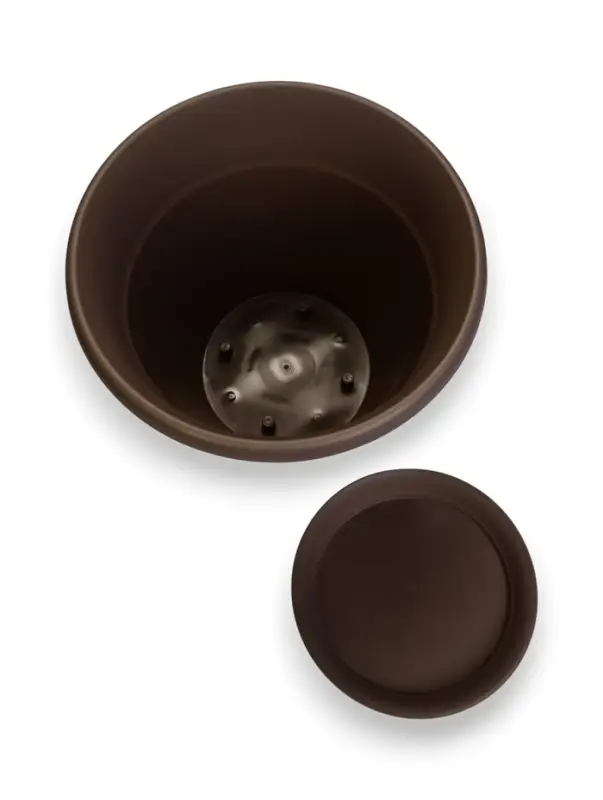 Горшок для цветов с поддоном &laquo;Рябина&raquo;, 22 л, пластиковый, серый