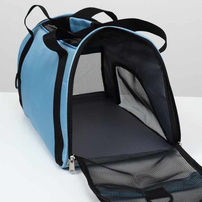 Сумка-переноска сетчатая, 48 х 25 х 29 см, голубая Сумка-переноска сетчатая, 48 х 25 х 29 см, голубая