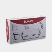 Форма для выпечки и запекания Paşabah&ccedil;e Borcam, 2.7 л, 33.6&times;19&times;7 см, прямоугольная, жаропрочное стекло, прозрачная