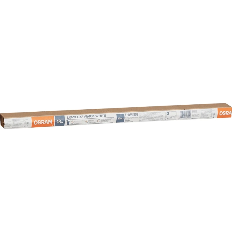 Лампа люминесцентная Osram Lumilux  L 18W/830 G13 3000К тепл.бел. 25шт