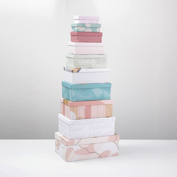 Набор коробок 10 в 1, упаковка подарочная, «GIRL», 12 х 7 х 4 - 32.5 х 20 х 12.5 см