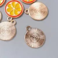 Декор для творчества металл, эмаль "Мандаринка" 1,8х1,5 см Декор для творчества металл, эмаль "Мандаринка" 1,8х1,5 см