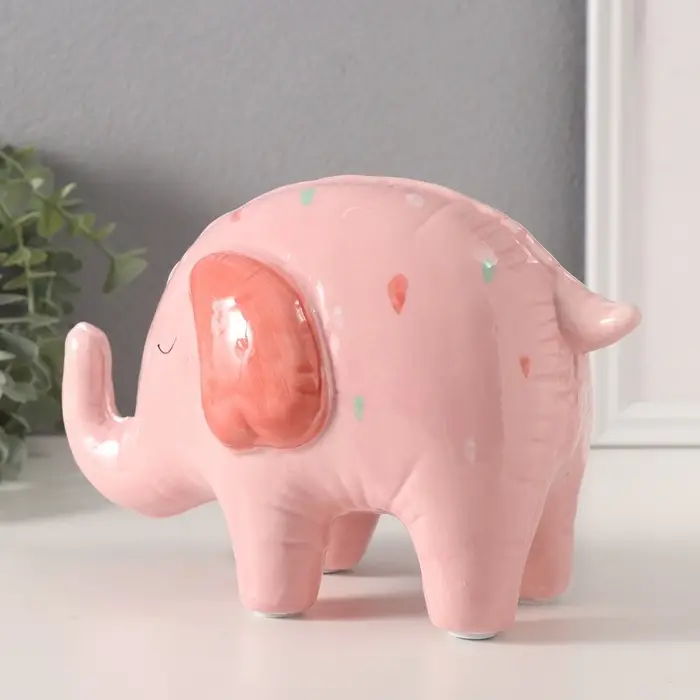 Копилка для денег &laquo;Слонёнок-шарик в конфетти&raquo;, керамика, 21.9&times;10.7&times;14.1 см
