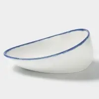 Салатник Magistro Blue Lagoon, 350 мл, 19.2&times;14.9&times;7.9, фарфор, белый