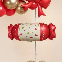 Воздушный шар фольгированный 34" &laquo;Конфета&raquo;, красный сатин