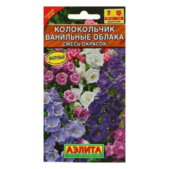Семена цветов Колокольчик  Семена цветов Колокольчик "Ванильные облака", 0,2 г