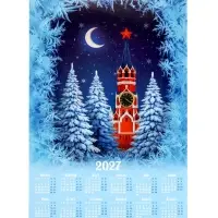 Календарь 2027, настенный, А4 &laquo;Кремль&raquo;