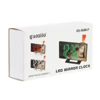 Часы-будильник электронные настольные с проекцией, USB, 18.4&times;7.5 см, красная индикация