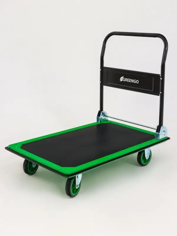 Тележка платформенная складная, для перевозки грузов, нагрузка до 300 кг, сталь, Greengo