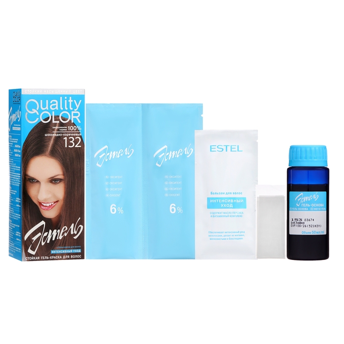 Гель-краска Estel тон № 132, шоколадно-коричневый Гель-краска Estel тон № 132, шоколадно-коричневый