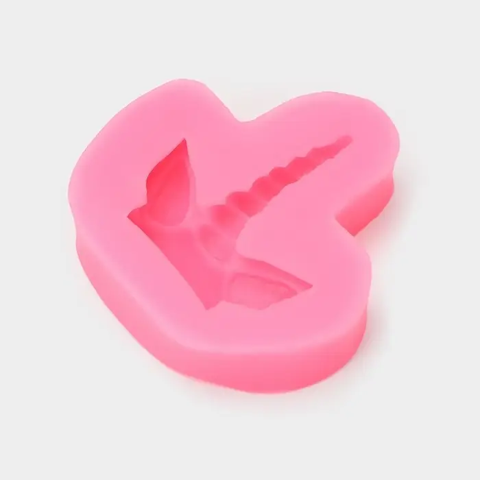 Молд для заливки «Единорог», силикон, 6.5×6.5 см, розовый