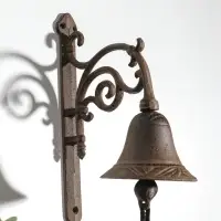 Колокол настенный чугун &laquo;Завитки - тонкие линии&raquo;, декоративный, 20&times;10.3&times;26 см