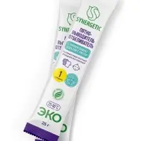 Пятновыводитель-отбеливатель Synergetic, порошок, гипоаллергенный, биоразлагаемый 4 стика