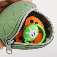 Контейнер для хранения и стерилизации сосок и пустышек, силиконовый, зеленый