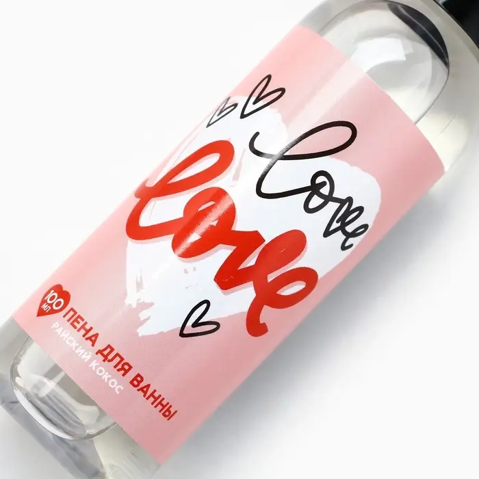 Пена для ванны Love, 100 мл, аромат кокоса, Чистое счастье