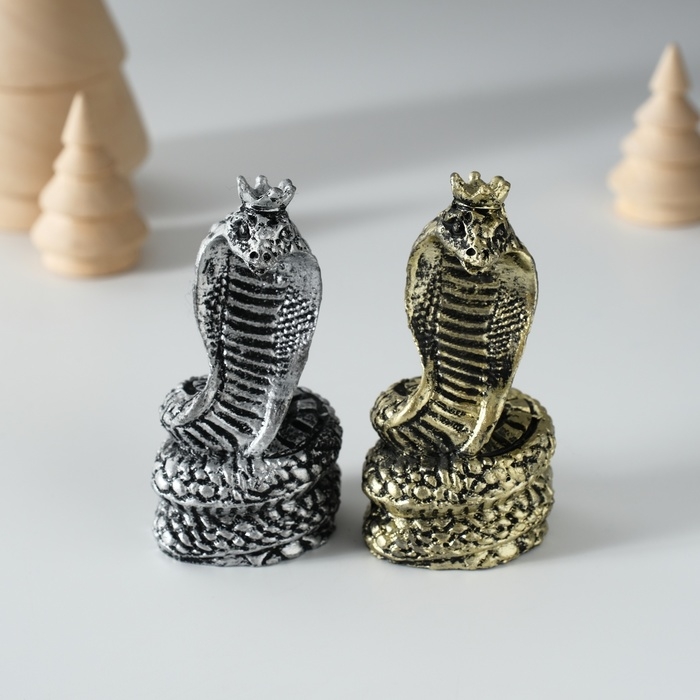 Сувенир полистоун Сувенир полистоун "Королевская кобра" МИКС 4х3,5х7,5 см