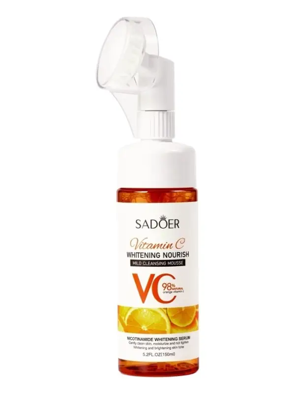 Пенка для умывания с щеточкой с витамином С, 120 мл