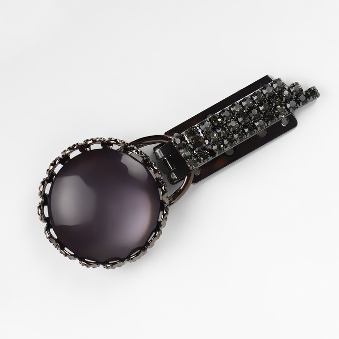 Декоративная застёжка, 8,2 × 3,5 см, цвет чёрный/серый Декоративная застёжка, 8,2 × 3,5 см, цвет чёрный/серый