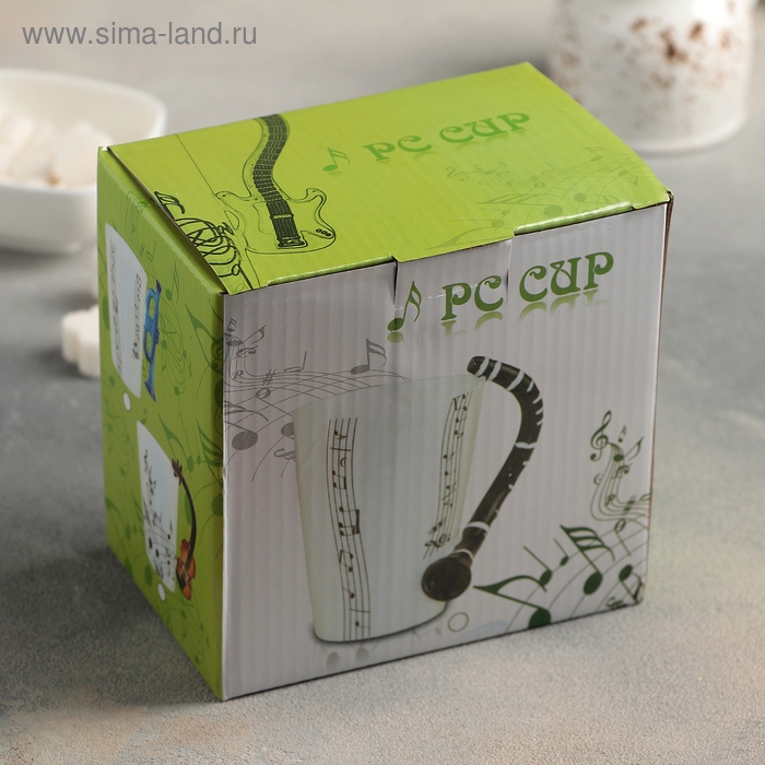 Кружка керамическая «Инструменты. Гитара», 350 мл, цвет белый Кружка керамическая «Инструменты. Гитара», 350 мл, цвет белый