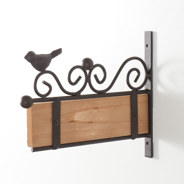 Сувенир на дверь чугун Сувенир на дверь чугун "Добро пожаловать. Птица и узоры" 1,5х18,5х15 см