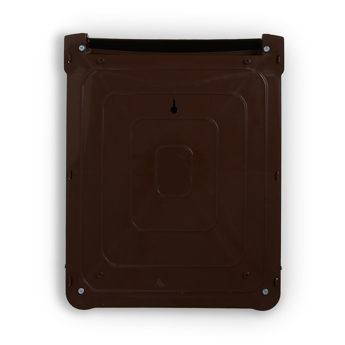 Ящик почтовый, пластиковый, «Декор», с замком, коричневый