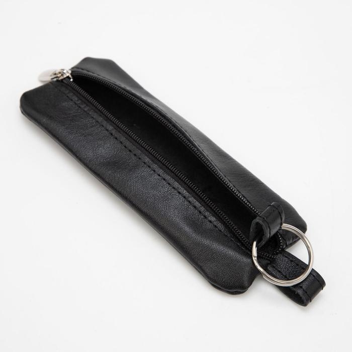 Ключница на молнии, длина 15 см, кольцо, цвет чёрный Ключница на молнии, длина 15 см, кольцо, цвет чёрный