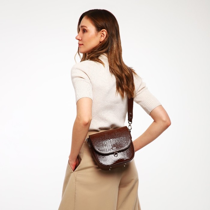Сумка женская TEXTURA, мессенджер, маленький размер, цвет коричневый Сумка женская TEXTURA, мессенджер, маленький размер, цвет коричневый