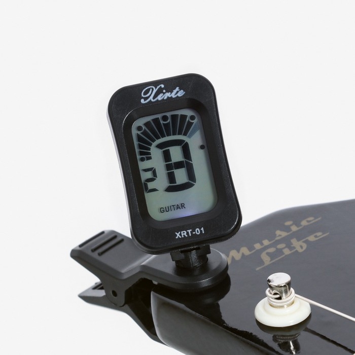 Тюнер для настройки гитары Music Life, прищепка, черный Тюнер для настройки гитары Music Life, прищепка, черный