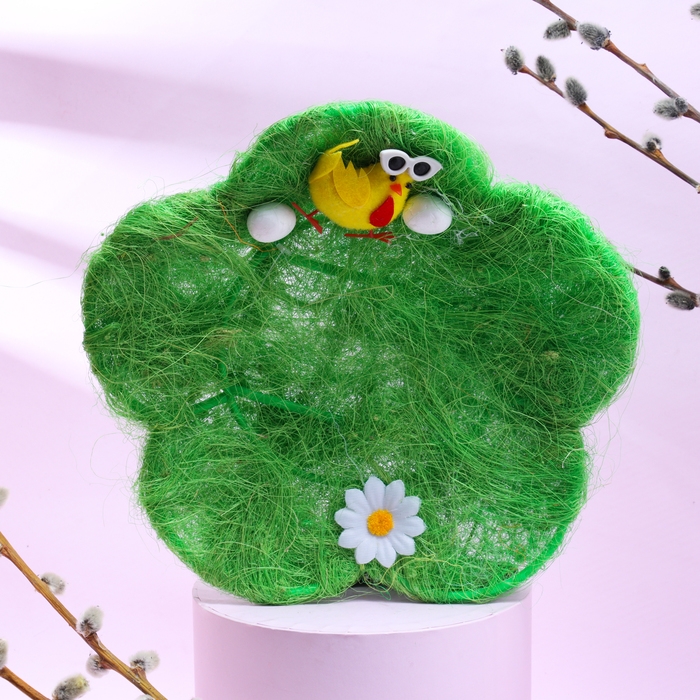 Пасхальная декоративная корзинка  Пасхальная декоративная корзинка "Цветочек" 24х24х4 см