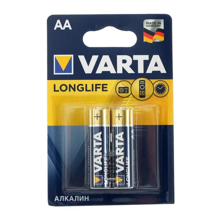 Батарейка алкалиновая Varta LongLife, AA, LR6-2BL, 1.5В, блистер, 2 шт. Батарейка алкалиновая Varta LongLife, AA, LR6-2BL, 1.5В, блистер, 2 шт.