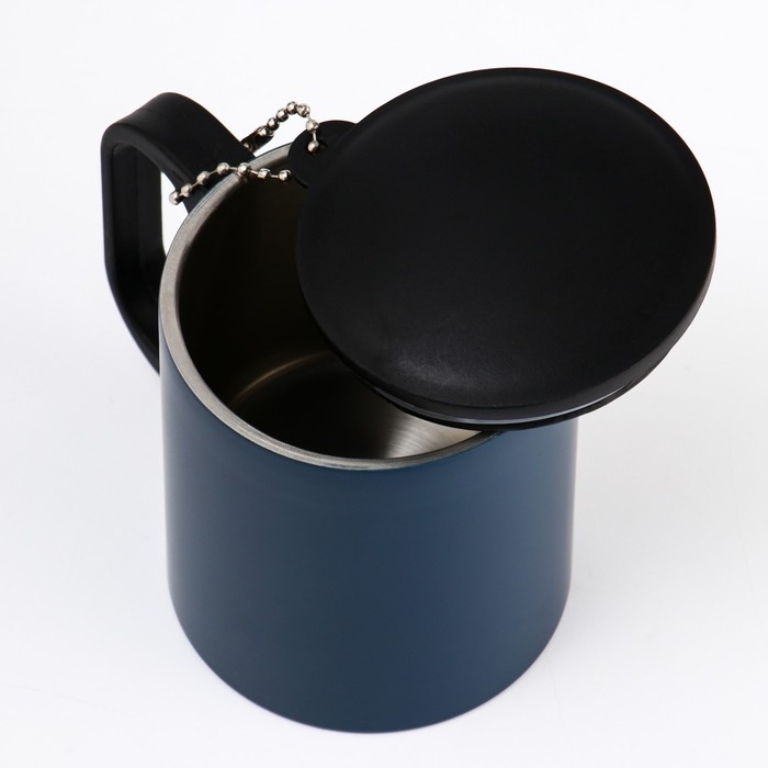 Термокружка, 180 мл, Туризм Термокружка, 180 мл, Туризм "Мастер К", сохраняет тепло 2 ч, 8.5 х 6.8 см, темно-синяя