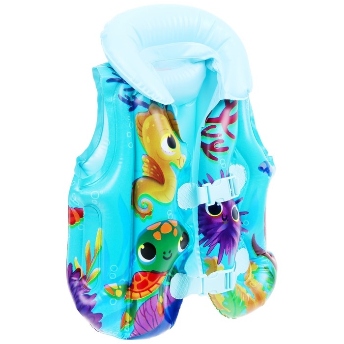 Жилет надувной «На волне: Морские малыши», детский, 51 х 46 см