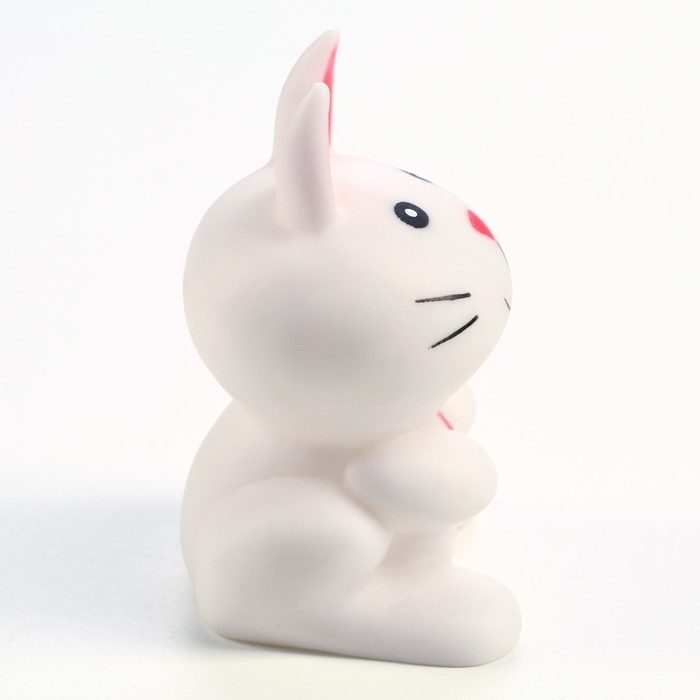 Игрушка пищащая Игрушка пищащая "Кот" для собак, 8,5 см, белая