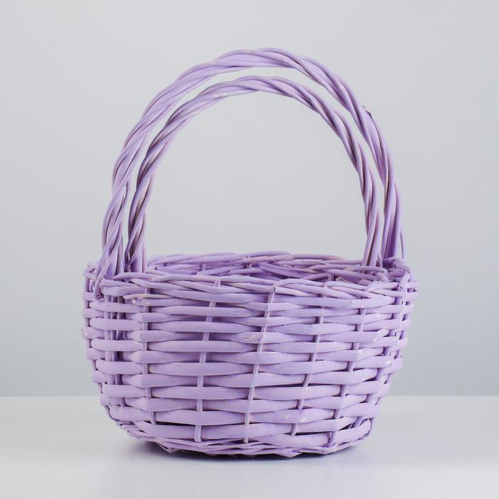 Набор корзин плетеных (ива), D24x13/26, D18x11/23 см, 2 шт, сиреневый
