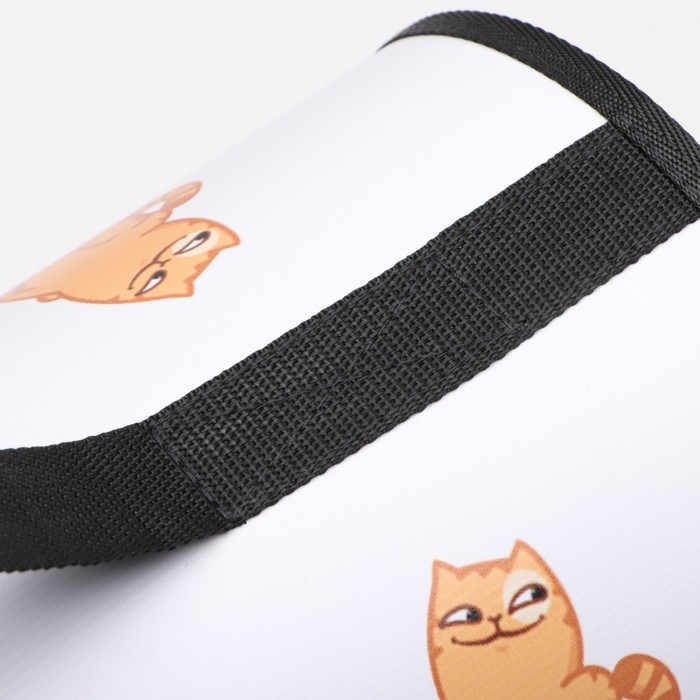 Сумка - переноска для животных каркасная,  45 х 25 х 30 см, белая с котами Сумка - переноска для животных каркасная,  45 х 25 х 30 см, белая с котами