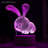 Светильник "Кролик" LED RGB от сети 9,5х14х19 см RISALUX